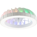 Brilliant - LED RGBW Dimbar takfläkt med ljus FANORA LED/30W/230V 2700-6500K Ø 46 cm vit + fjärrkontroll