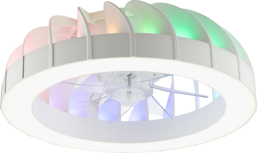 Brilliant - LED RGBW Dimbar takfläkt med ljus FANORA LED/30W/230V 2700-6500K Ø 46 cm vit + fjärrkontroll