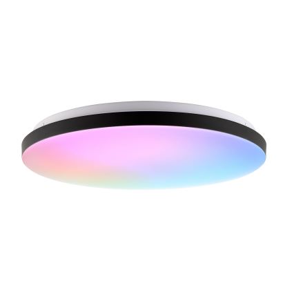 Brilliant - LED RGBW Dimbar taklampa LIVIO LED/20W/230V 3000-6500K diameter 49 cm svart + fjärrkontroll