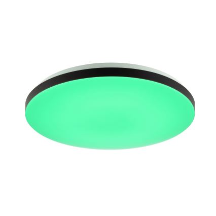 Brilliant - LED RGBW Dimbar taklampa LIVIO LED/20W/230V 3000-6500K diameter 49 cm svart + fjärrkontroll