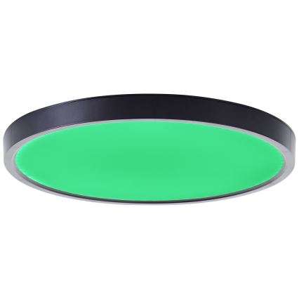 Brilliant - LED RGBW Dimbar taklampa LOTTI LED/16W/230V 3000K diameter 30 cm svart Wi-Fi Tuya + fjärrkontroll