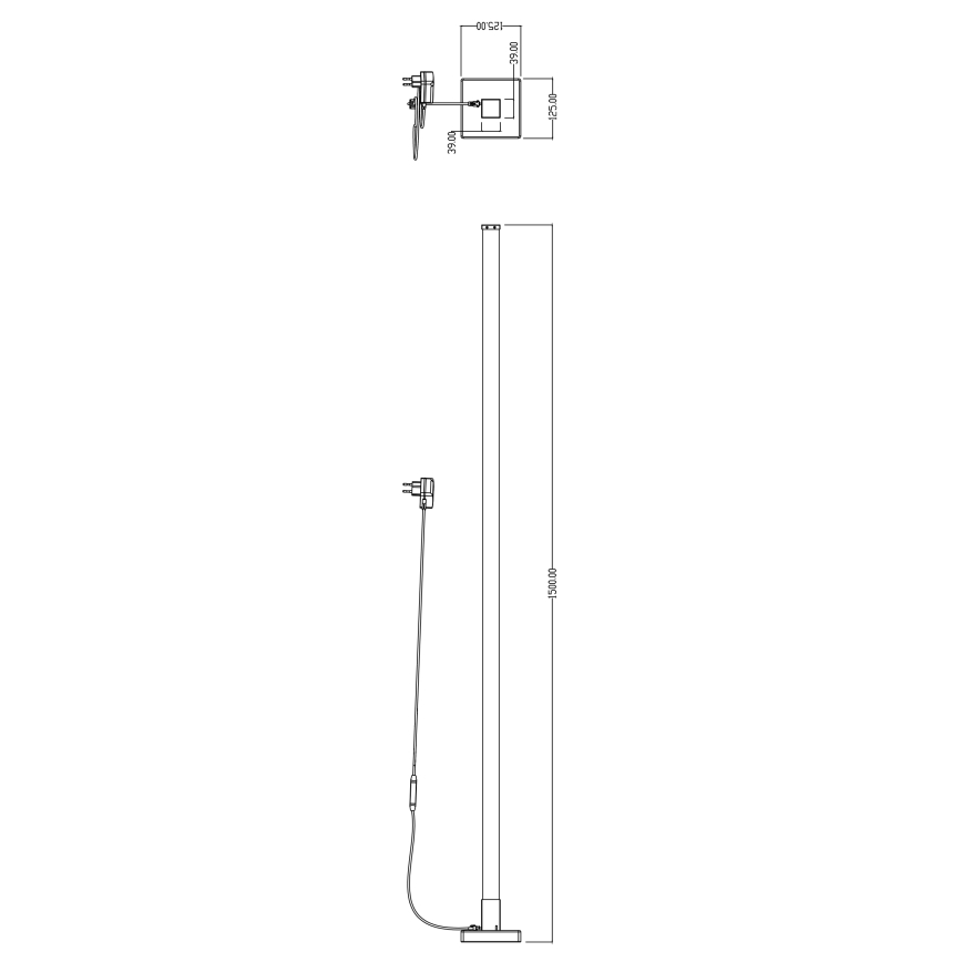 Brilliant - LED RGBW Ljusreglerad golvlampa NEELE LED/6,5W/230V svart + fjärrkontroll