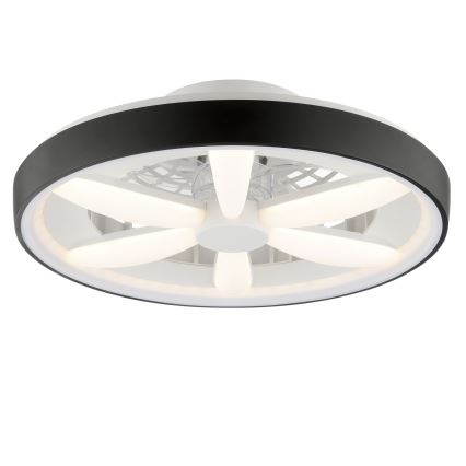 Brilliant - LED RGBW Takfläkt med dimmer med belysning GAIANO LED/48W/230V 2700-6500K svart + fjärrkontroll