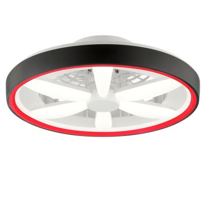 Brilliant - LED RGBW Takfläkt med dimmer med belysning GAIANO LED/48W/230V 2700-6500K svart + fjärrkontroll