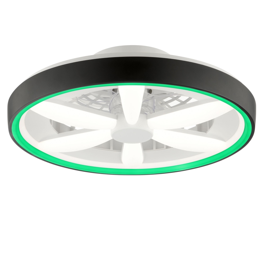 Brilliant - LED RGBW Takfläkt med dimmer med belysning GAIANO LED/48W/230V 2700-6500K svart + fjärrkontroll