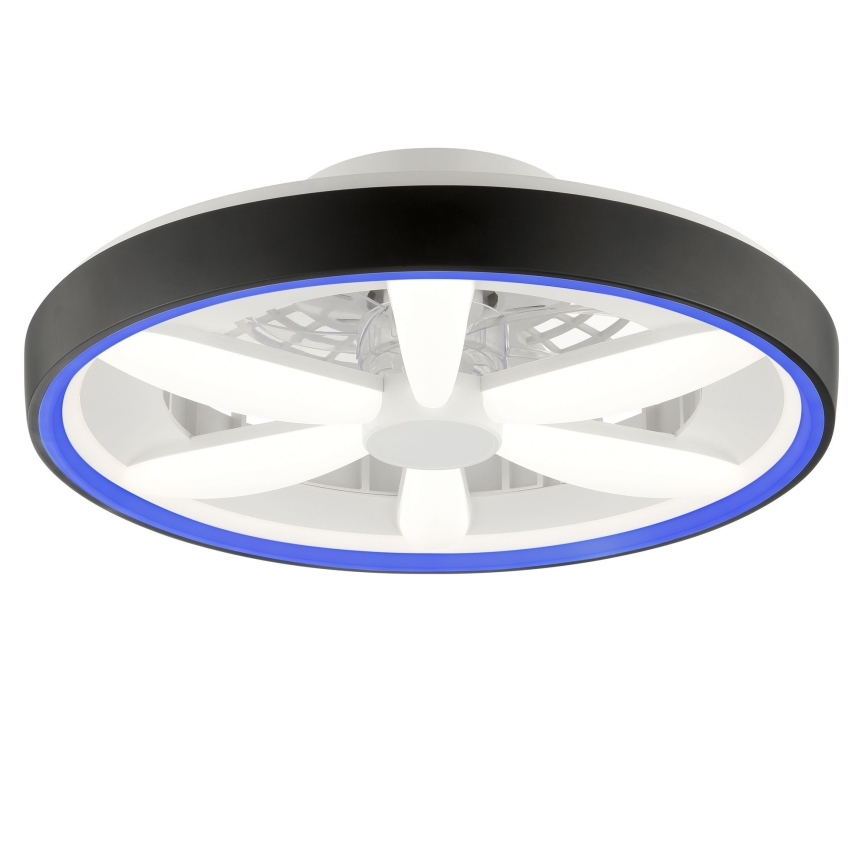 Brilliant - LED RGBW Takfläkt med dimmer med belysning GAIANO LED/48W/230V 2700-6500K svart + fjärrkontroll
