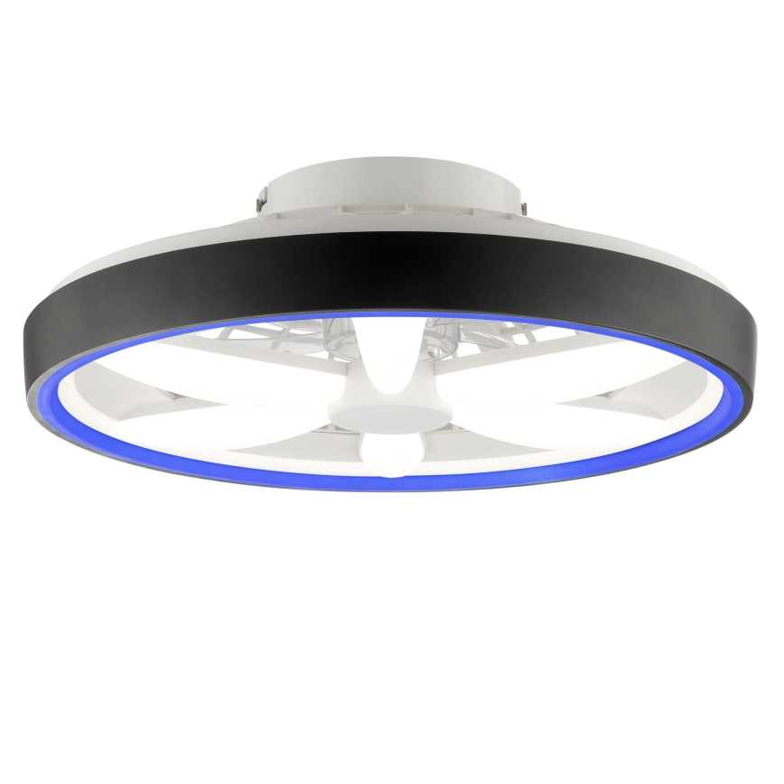Brilliant - LED RGBW Takfläkt med dimmer med belysning GAIANO LED/48W/230V 2700-6500K svart + fjärrkontroll