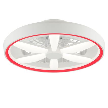 Brilliant - LED RGBW Takfläkt med dimmer med belysning GAIANO LED/48W/230V 2700-6500K vit + fjärrkontroll