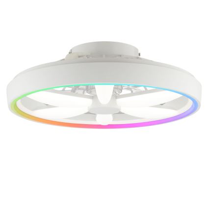 Brilliant - LED RGBW Takfläkt med dimmer med belysning GAIANO LED/48W/230V 2700-6500K vit + fjärrkontroll