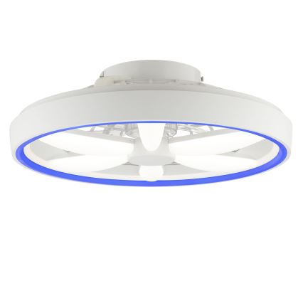 Brilliant - LED RGBW Takfläkt med dimmer med belysning GAIANO LED/48W/230V 2700-6500K vit + fjärrkontroll