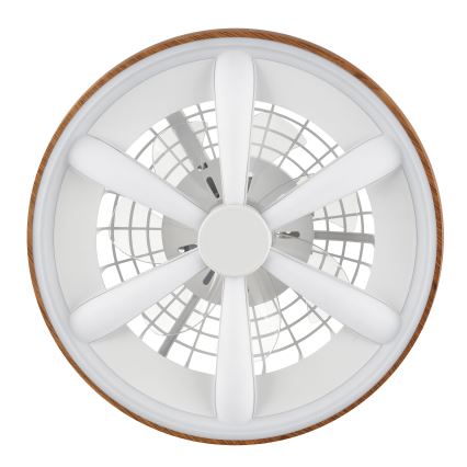 Brilliant - LED RGBW Takfläkt med dimmer GAIANO LED/24W/230V 2700-6500K diameter 48 cm brun + fjärrkontroll