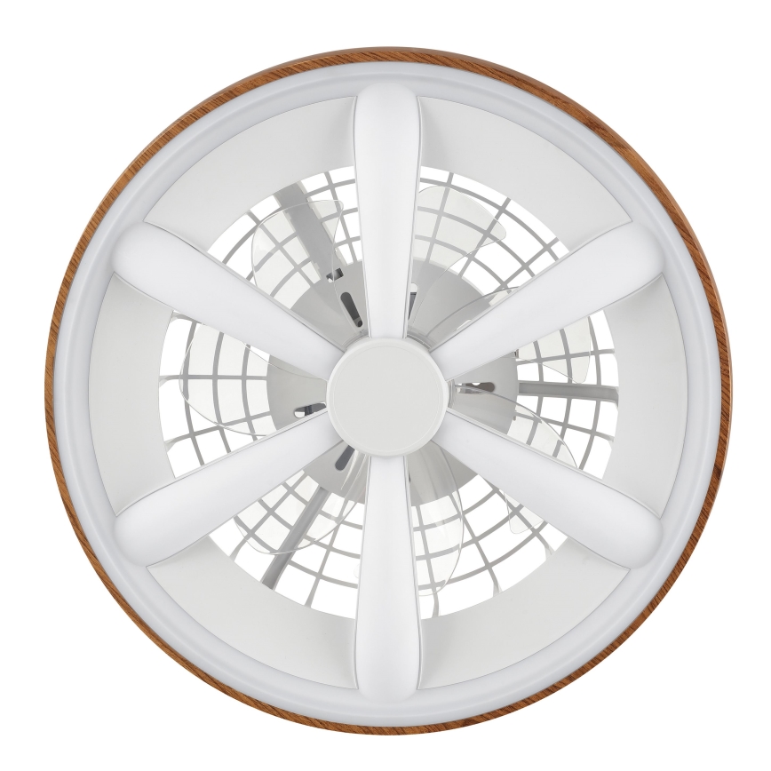 Brilliant - LED RGBW Takfläkt med dimmer GAIANO LED/24W/230V 2700-6500K diameter 48 cm brun + fjärrkontroll