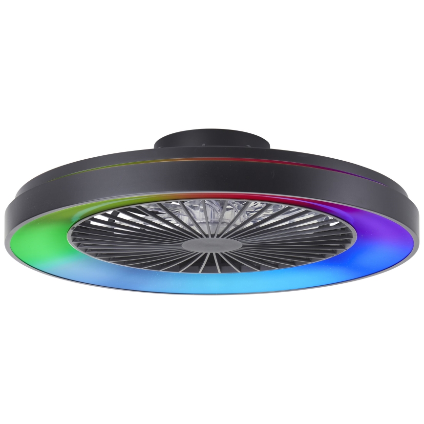 Brilliant - LED RGBW Takfläkt med dimmer MAZZARO LED/24W/230V 3000-6500K diameter 58 cm svart + fjärrkontroll