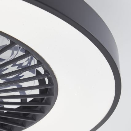 Brilliant - LED RGBW Takfläkt med dimmer MAZZARO LED/24W/230V 3000-6500K diameter 58 cm svart + fjärrkontroll