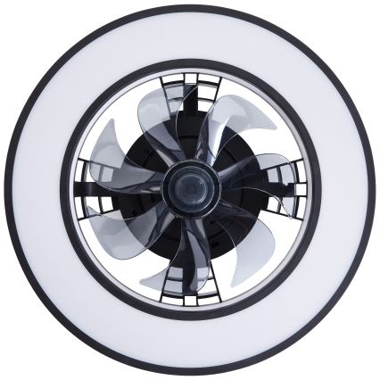 Brilliant - LED RGBW Takfläkt med dimmer MONDELLO LED/26W/230V 2700-6500K diameter 41 cm svart + fjärrkontroll