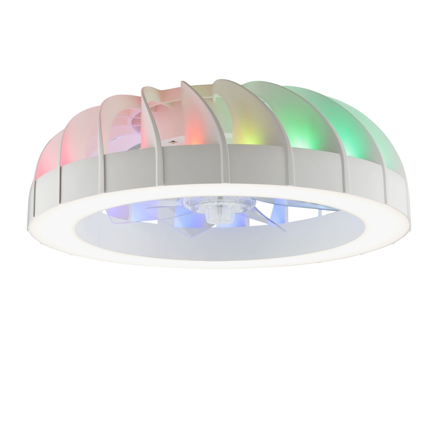 Brilliant - LED RGBW Dimbar takfläkt med ljus FANORA LED/30W/230V 2700-6500K Ø 46 cm vit + fjärrkontroll
