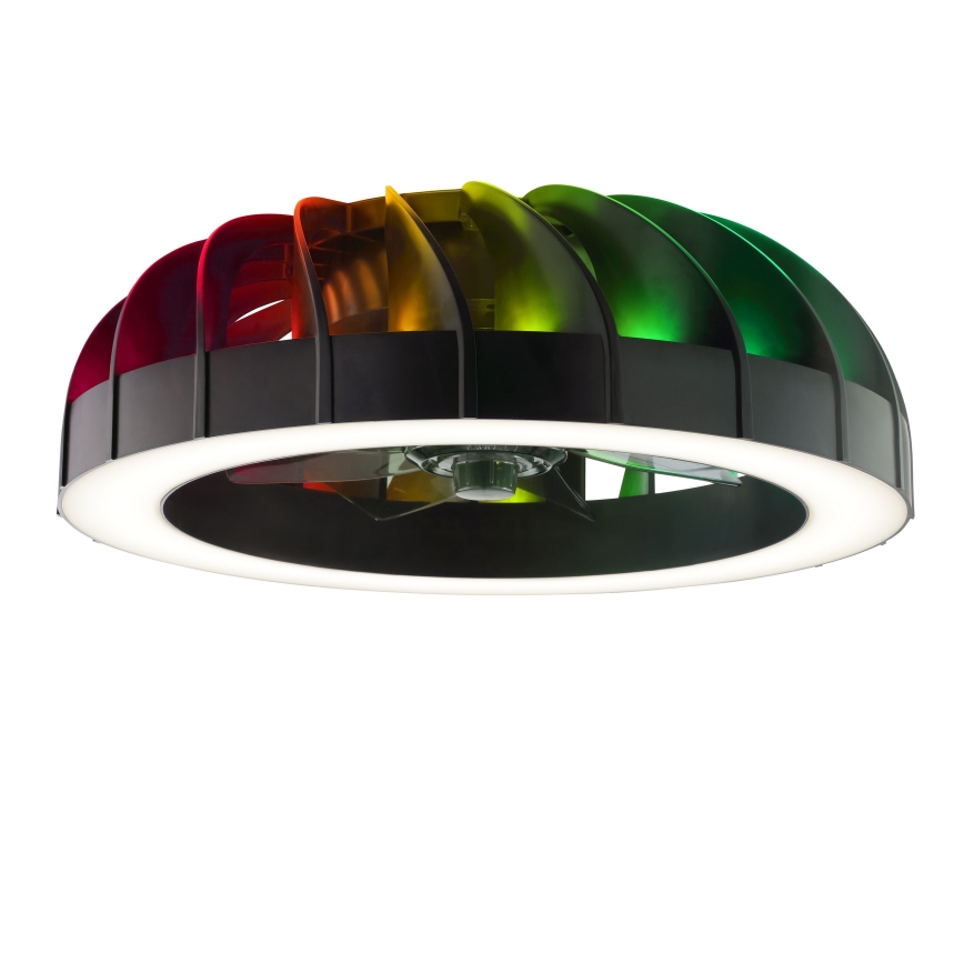 Brilliant - LED RGBW Dimbar takfläkt med ljus FANORA LED/30W/230V 2700-6500K Ø 46 cm svart + fjärrkontroll