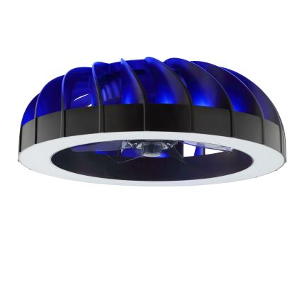 Brilliant - LED RGBW Dimbar takfläkt med ljus FANORA LED/30W/230V 2700-6500K Ø 46 cm svart + fjärrkontroll