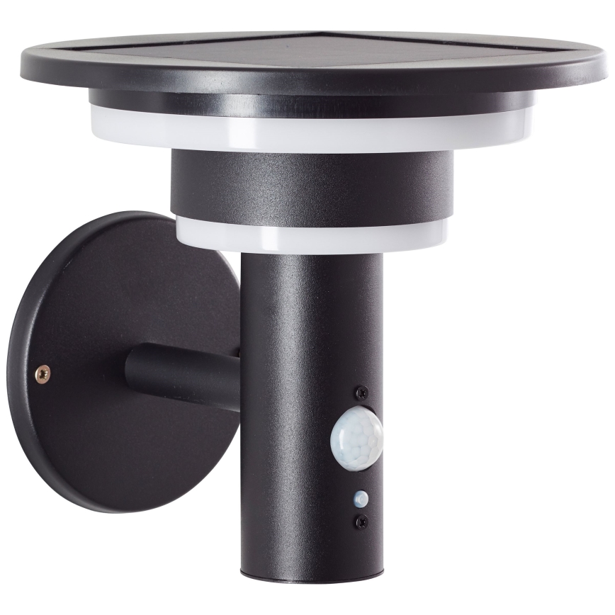 Brilliant - LED solcell väggbelysning med sensor GARVINA LED/3W/3,7V 2000 mAh IP44 svart