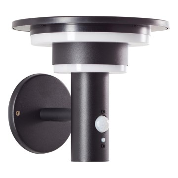 Brilliant - LED solcell väggbelysning med sensor GARVINA LED/3W/3,7V IP44 svart