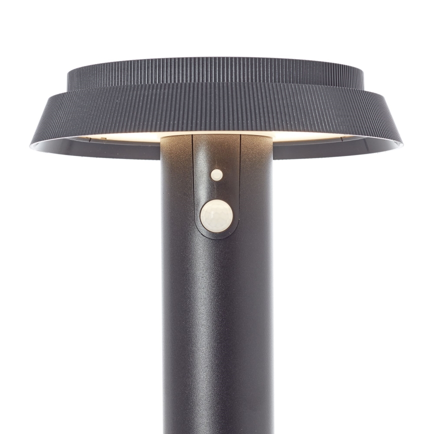 Brilliant - LED solcellslampa med sensor ALVERO LED/4W/3,7V 50 cm IP44 svart