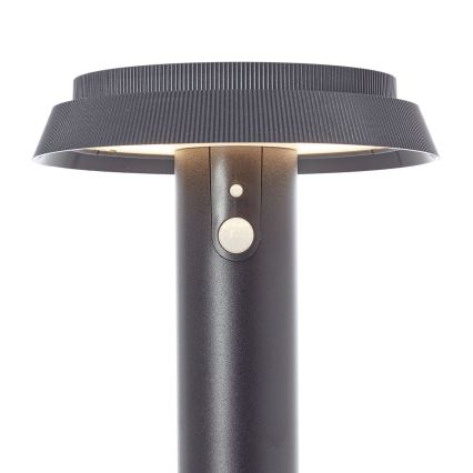 Brilliant - LED solcellslampa med sensor ALVERO LED/4W/3,7V 70 cm IP44 svart