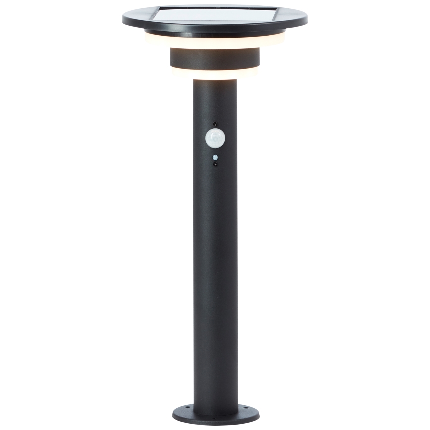 Brilliant - LED solcellslampa med sensor GARVINA LED/3W/3,7V 45 cm IP44 svart