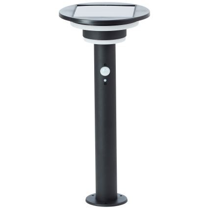 Brilliant - LED solcellslampa med sensor GARVINA LED/3W/3,7V 45 cm IP44 svart