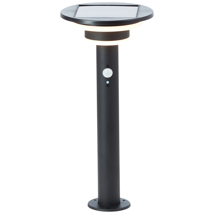 Brilliant - LED solcellslampa med sensor GARVINA LED/3W/3,7V 45 cm IP44 svart