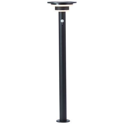 Brilliant - LED solcellslampa med sensor GARVINA LED/3W/3,7V 85 cm IP44 svart