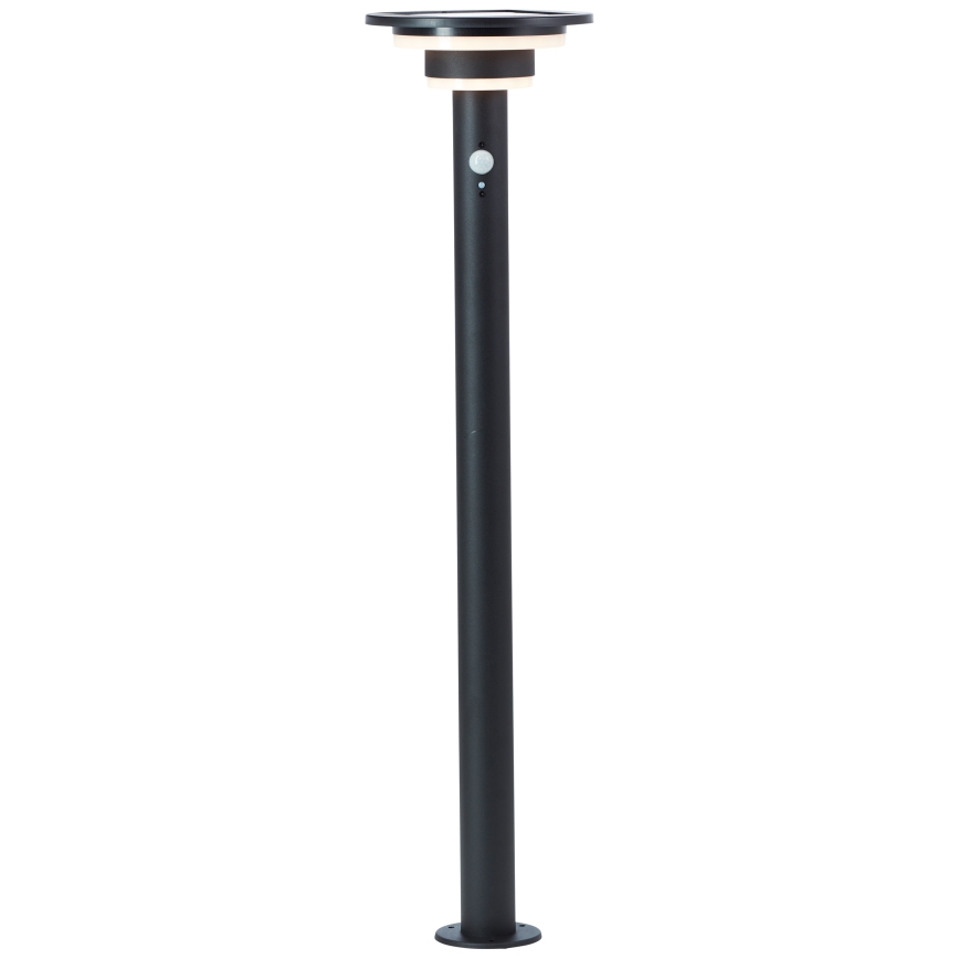 Brilliant - LED solcellslampa med sensor GARVINA LED/3W/3,7V 85 cm IP44 svart