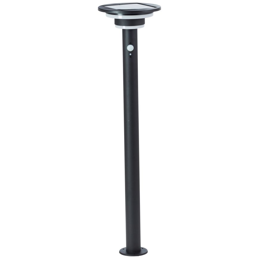 Brilliant - LED solcellslampa med sensor GARVINA LED/3W/3,7V 85 cm IP44 svart
