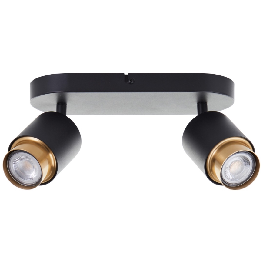 Brilliant - LED-spotlampa COVELO 2xGU10/5W/230V svart/guld