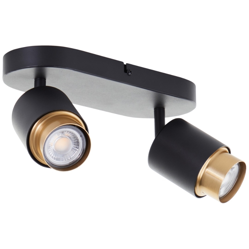 Brilliant - LED-spotlampa COVELO 2xGU10/5W/230V svart/guld