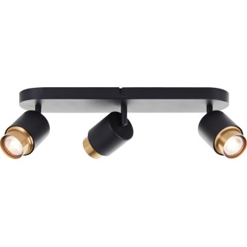 Brilliant - LED-spotlampa COVELO 3xGU10/5W/230V svart/guld