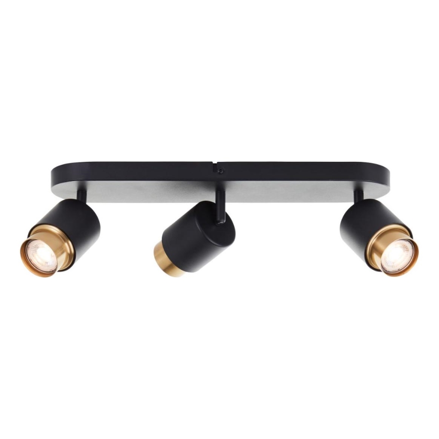 Brilliant - LED-spotlampa COVELO 3xGU10/5W/230V svart/guld