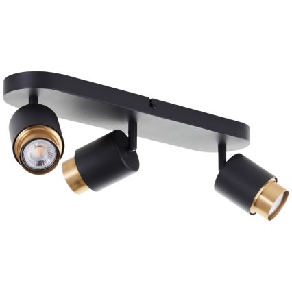 Brilliant - LED-spotlampa COVELO 3xGU10/5W/230V svart/guld