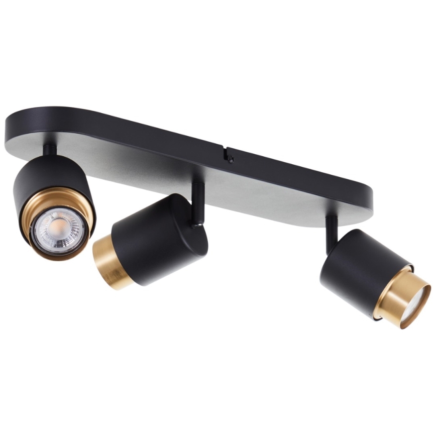 Brilliant - LED-spotlampa COVELO 3xGU10/5W/230V svart/guld
