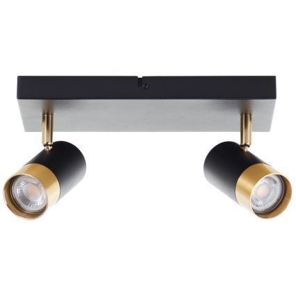 Brilliant - LED-spotlampa VIGOLO 2xGU10/5W/230V svart/guld