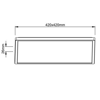 Brilliant - LED takarmatur MILTON LED/24W/230V 42x42 cm vit