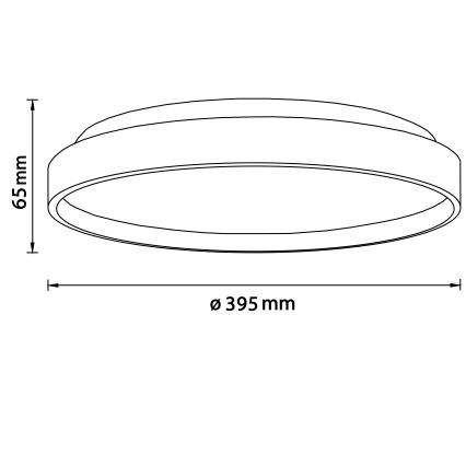 Brilliant - LED taklampa ALSON LED/26W/230V 3000/4500K diameter 39,5 cm gummifikon - FSC certifierade