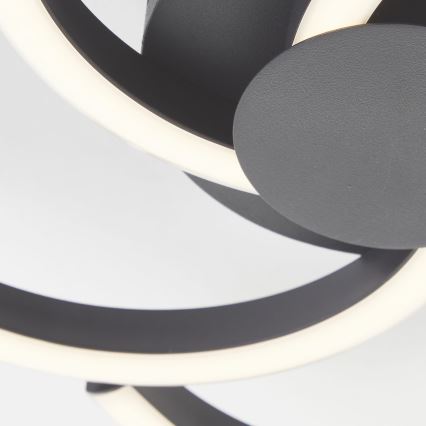 Brilliant - LED taklampa FICO LED/22W/230V diameter 34 cm svart