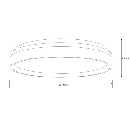 Brilliant - LED taklampa KALMAR LED/26W/230V 3000K diameter 39 cm vit