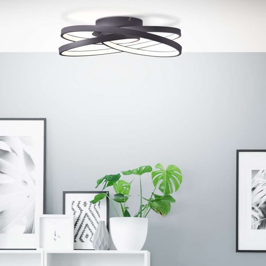 Brilliant - LED taklampa LABYRINTH LED/40W/230V diameter 39,5 cm svart
