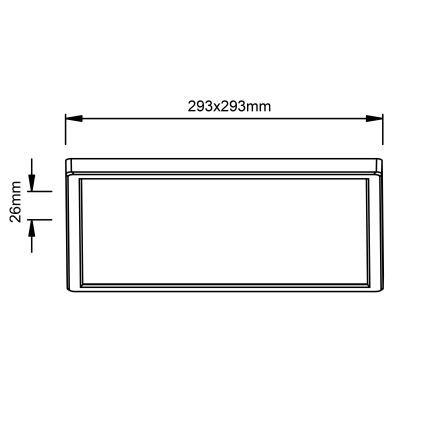 Brilliant - LED taklampa MILTON LED/18W/230V 29,3x29,3 cm svart