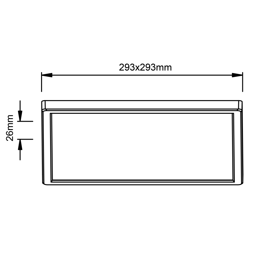 Brilliant - LED taklampa MILTON LED/18W/230V 29,3x29,3 cm svart