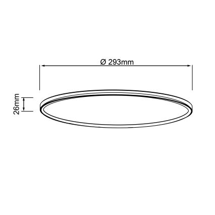 Brilliant - LED-taklampa MILTON LED/18W/230V Ø 29,3 cm vit