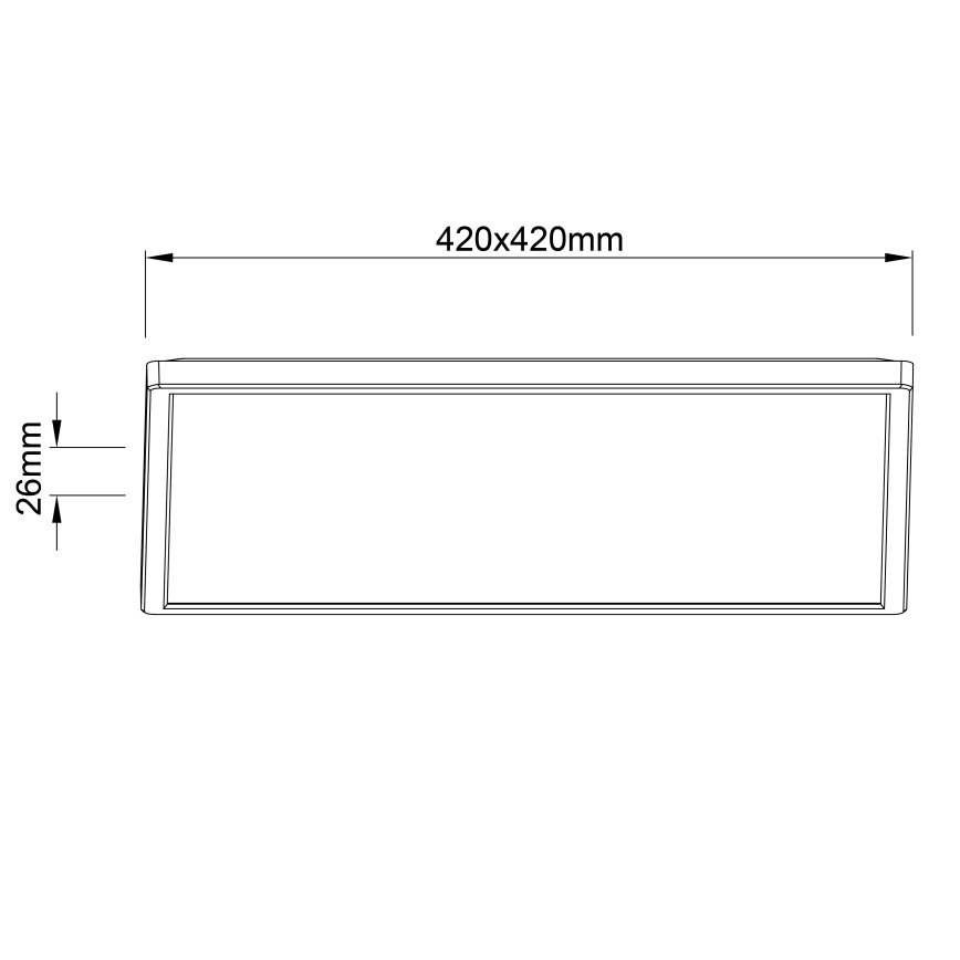 Brilliant - LED taklampa MILTON LED/24W/230V 42x42 cm svart