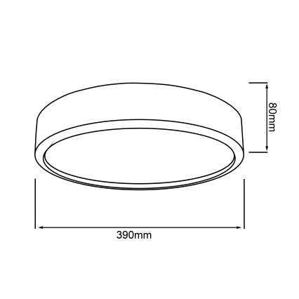 Brilliant - LED-taklampa SLIMLINE LED/22W/230V Ø 39 cm, gummiträ