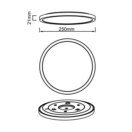 Brilliant - LED-taklampa TUCO LED/16W/230V Ø 25 cm svart